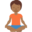 person in lotus position, medium-dark skin tone